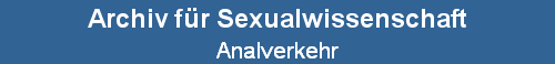 Analverkehr