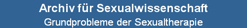 Grundprobleme der Sexualtherapie