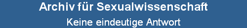 Keine eindeutige Antwort