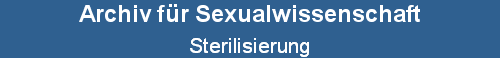 Sterilisierung