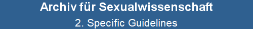2. Specific Guidelines