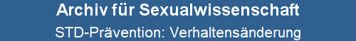 STD-Prvention: Verhaltensnderung
