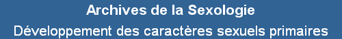 D�veloppement des caract�res sexuels primaires