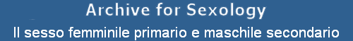 Il sesso femminile primario e maschile secondario