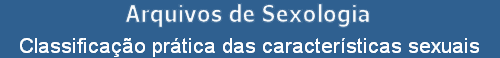 Classifica��o pr�tica das caracter�sticas sexuais