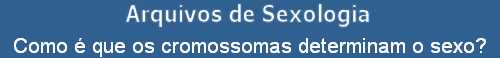 Como � que os cromossomas determinam o sexo?