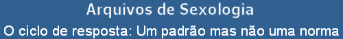 O ciclo de resposta: Um padro mas no uma norma