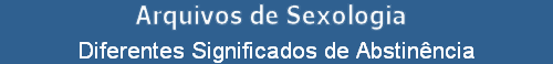Diferentes Significados de Abstinncia