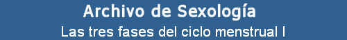 Las tres fases del ciclo menstrual I