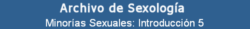 Minor�as Sexuales: Introducci�n 5