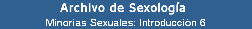 Minor�as Sexuales: Introducci�n 6