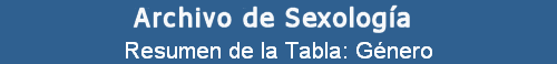 Resumen de la Tabla: Gnero