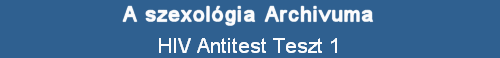 HIV Antitest Teszt 1