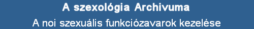 A noi szexulis funkcizavarok kezelse